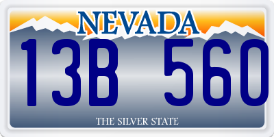 NV license plate 13B560
