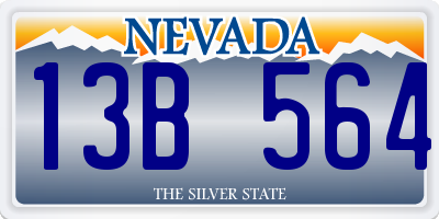 NV license plate 13B564