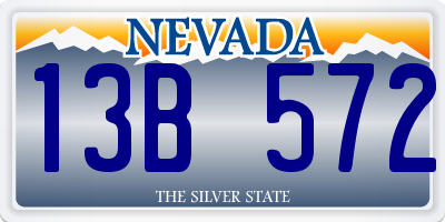 NV license plate 13B572
