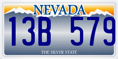 NV license plate 13B579
