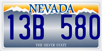 NV license plate 13B580