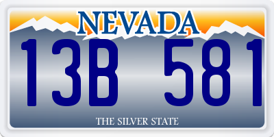 NV license plate 13B581