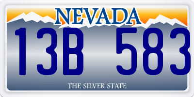 NV license plate 13B583