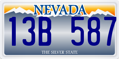 NV license plate 13B587