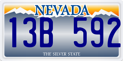 NV license plate 13B592