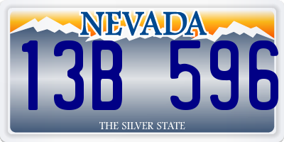 NV license plate 13B596