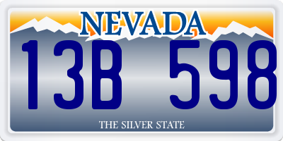 NV license plate 13B598