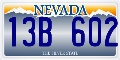 NV license plate 13B602