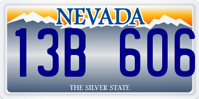 NV license plate 13B606