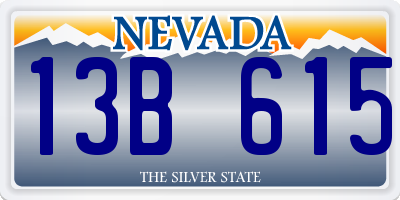 NV license plate 13B615