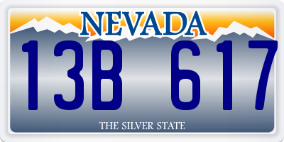 NV license plate 13B617