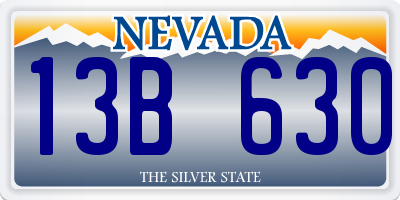 NV license plate 13B630