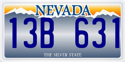 NV license plate 13B631