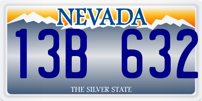 NV license plate 13B632