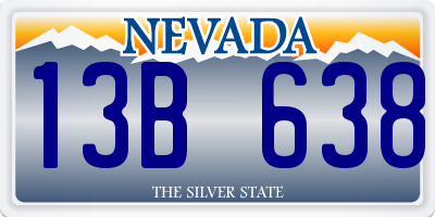 NV license plate 13B638