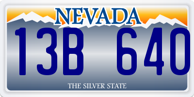 NV license plate 13B640