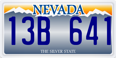 NV license plate 13B641