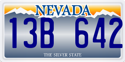 NV license plate 13B642