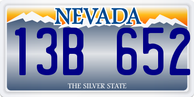 NV license plate 13B652