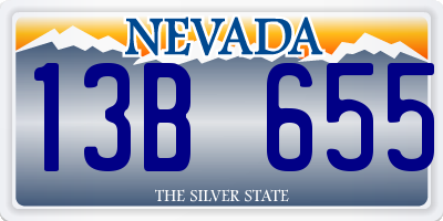 NV license plate 13B655