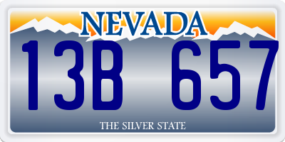 NV license plate 13B657