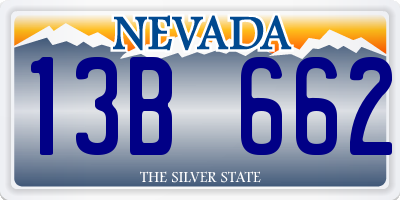 NV license plate 13B662