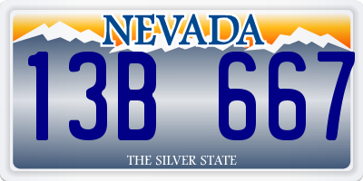 NV license plate 13B667