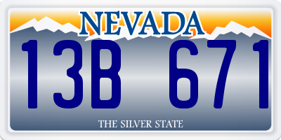 NV license plate 13B671