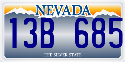 NV license plate 13B685