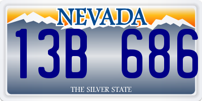 NV license plate 13B686