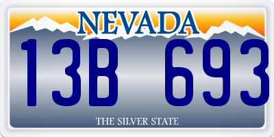 NV license plate 13B693