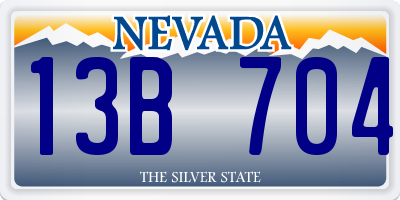 NV license plate 13B704