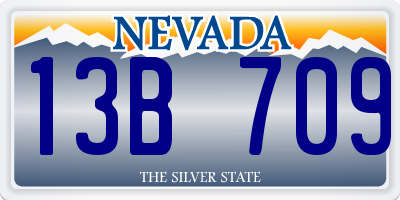 NV license plate 13B709