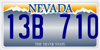 NV license plate 13B710