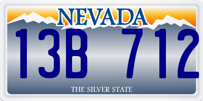 NV license plate 13B712