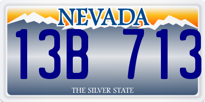NV license plate 13B713