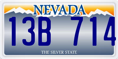 NV license plate 13B714