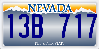 NV license plate 13B717