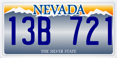 NV license plate 13B721