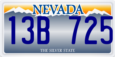 NV license plate 13B725