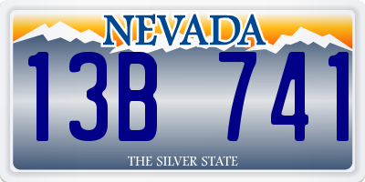 NV license plate 13B741