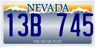 NV license plate 13B745
