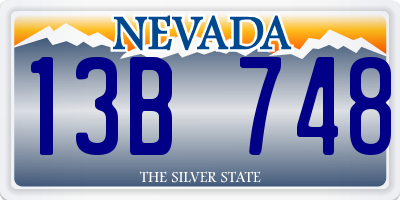 NV license plate 13B748