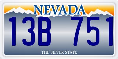 NV license plate 13B751
