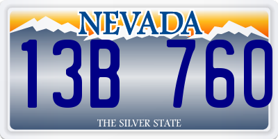 NV license plate 13B760