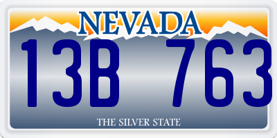 NV license plate 13B763