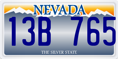 NV license plate 13B765