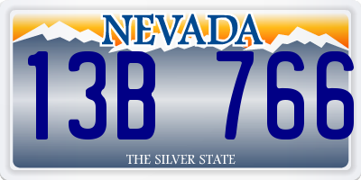 NV license plate 13B766