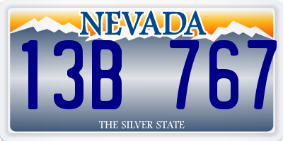 NV license plate 13B767