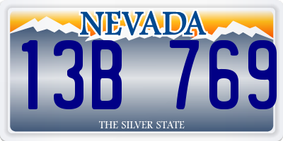 NV license plate 13B769